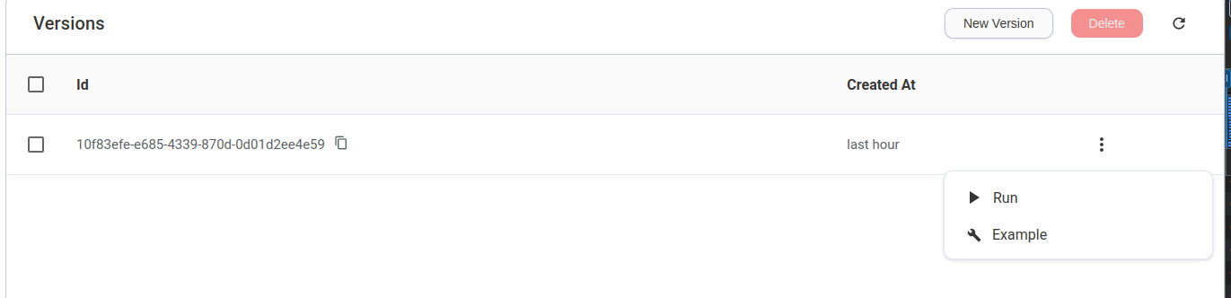 running flow example